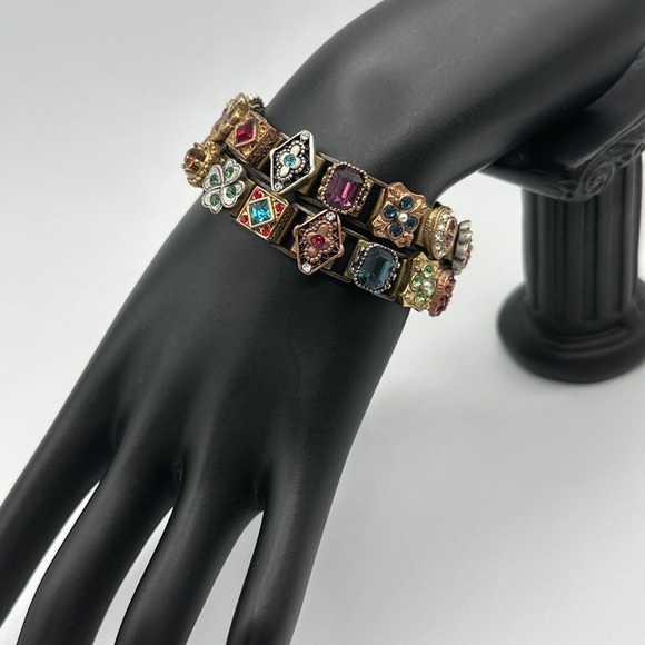 Two Strand Rhinestone Bracelet Sweet Romance “Royal Renaissance”#379 - Picture 5 of 9